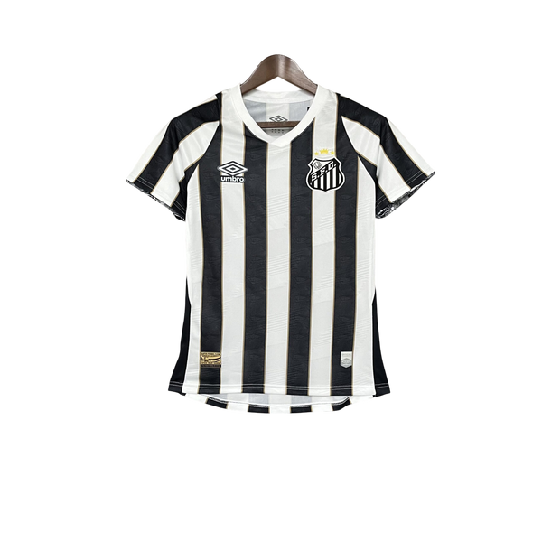 Camisa Santos Away 24/25 Umbro Torcedor Feminina - Preto e Branco