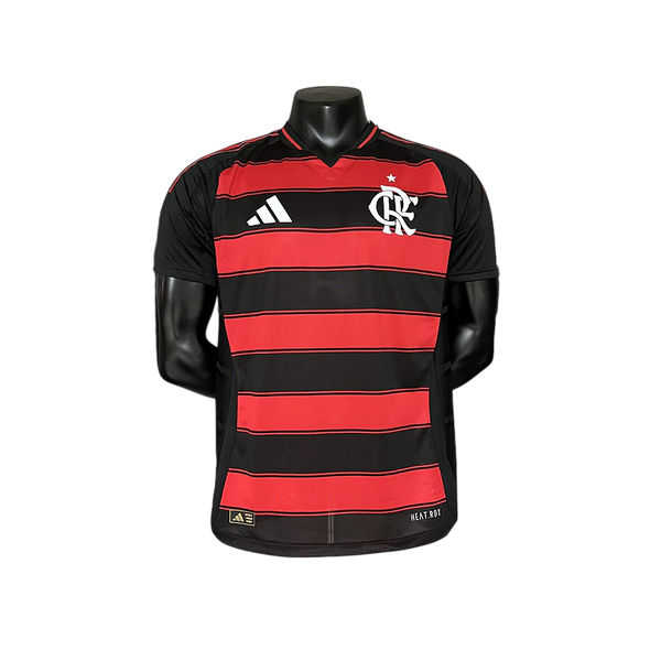 Camisa Flamengo Home 25/26 s/n° Jogador Masculino com Patch - Preta e Vermelha