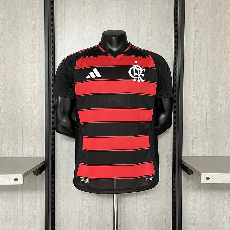 Camisa Flamengo Home 25/26 s/n° Jogador Masculino com Patch - Preta e Vermelha