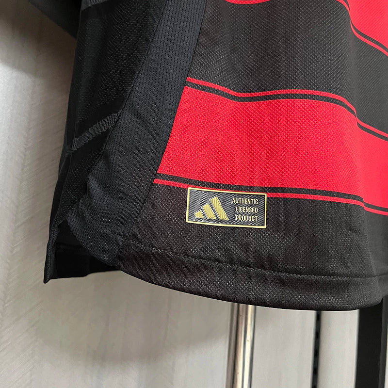 Camisa Flamengo Home 25/26 s/n° Jogador Masculino com Patch - Preta e Vermelha