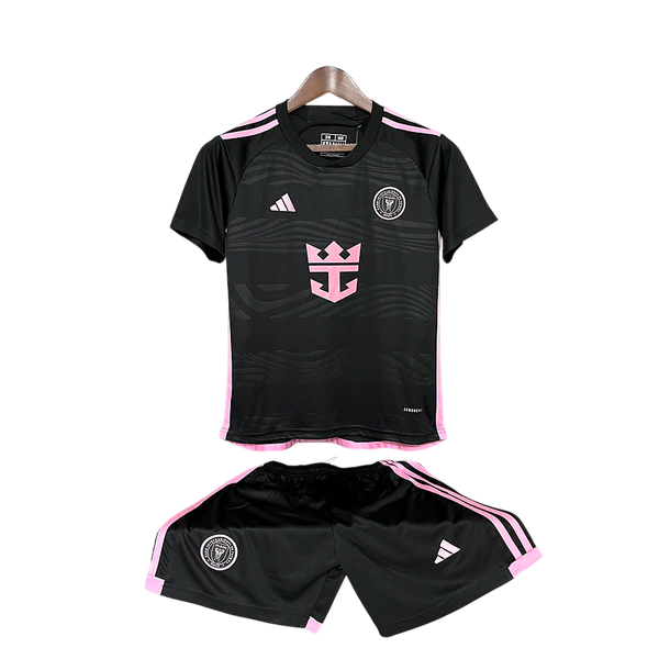 Kit Infantil Inter Miami Away 24/25 - Adidas - Preto