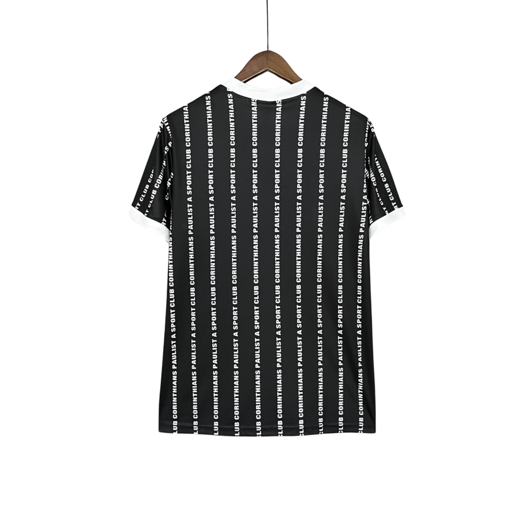 Camisa Corinthians Retrô 1994 Third Finta Masculina - Preta e Branca