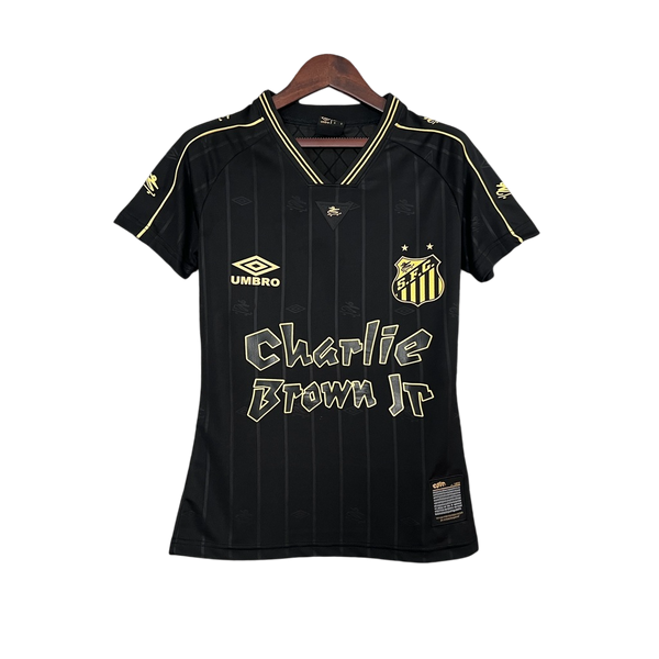 Camisa Santos Charlie Brown Jr Edição Especial 24/25 Umbro Torcedor Feminino - Preto