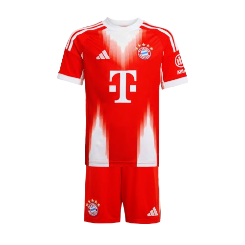 Conjunto Infantil Bayern de Munique 25/26 Home Adidas - Vermelho e Branco
