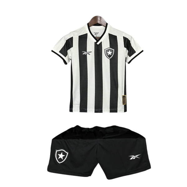 Kit Infantil Botafogo Home 24/25 - Rebook - Branco e Preto
