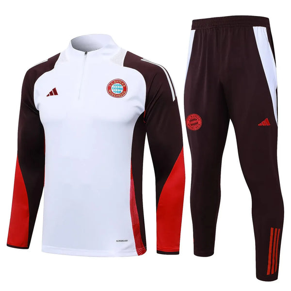 Conjunto de Treino Bayern de Munich 24/25  Branco e Vinho - Adidas
