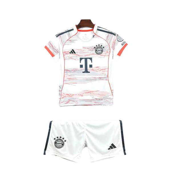 Conjunto Infantil Bayern de Munique 25/26 Away Adidas - Branco