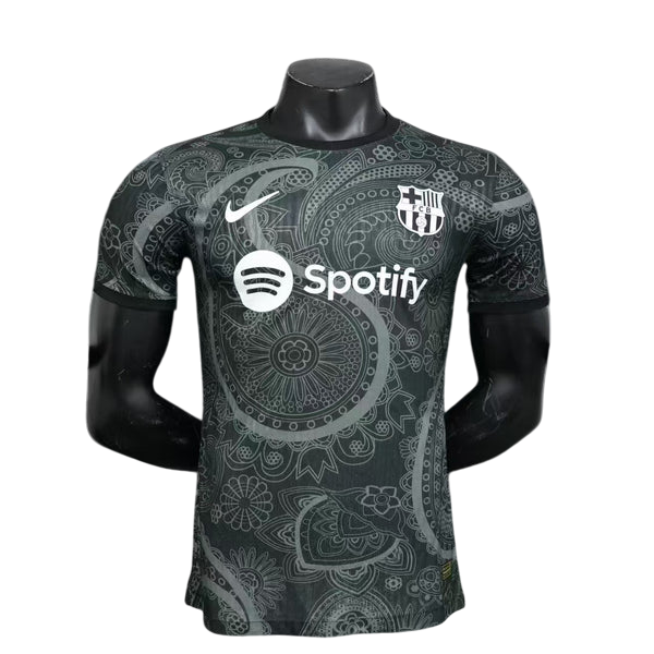Camisa Barcelona Edição Especial 2024/25 Jogador Nike Masculino com Patch - Preta e Branca