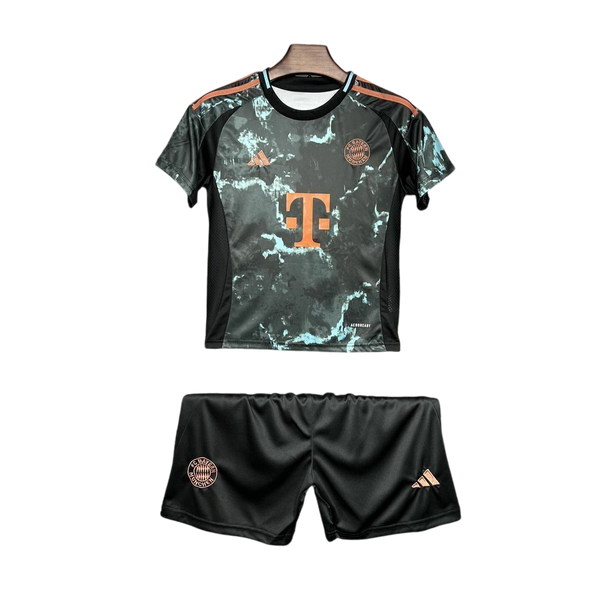 Conjunto Infantil Bayern de Munique 24/25 Away Adidas - Preto
