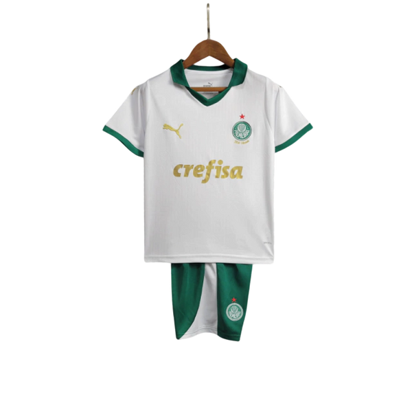 Conjunto Infantil Palmeiras 24/25 Away Puma Torcedor - Branca