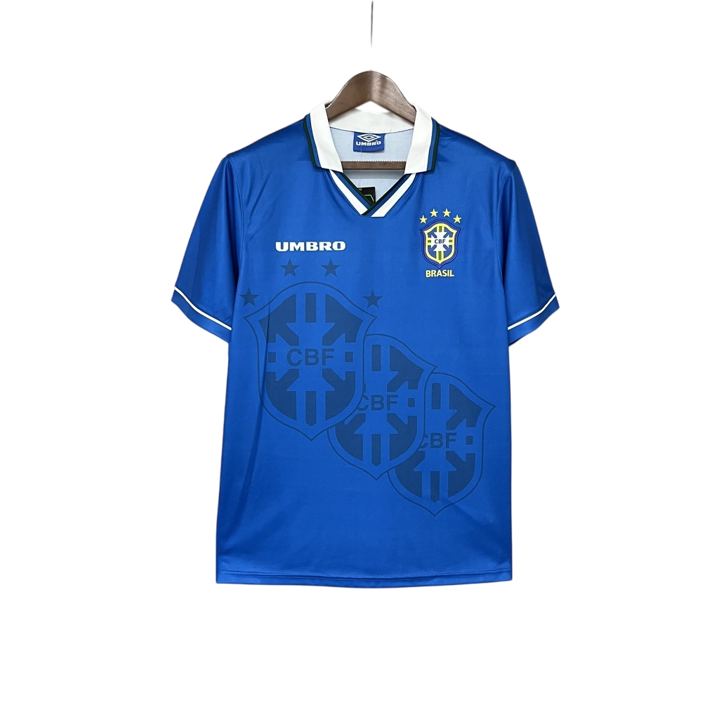 Camisa Retrô Seleção Brasil 1994 Away Umbro Masculino - Azul