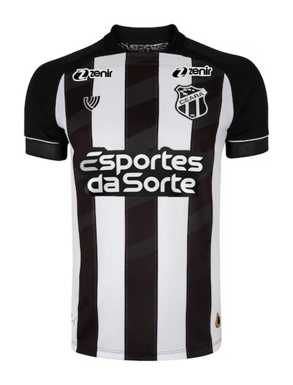 Camisa Ceará 24/25 Home Torcedor Masculino (Sem Patrocínio)  - Preta e Branca