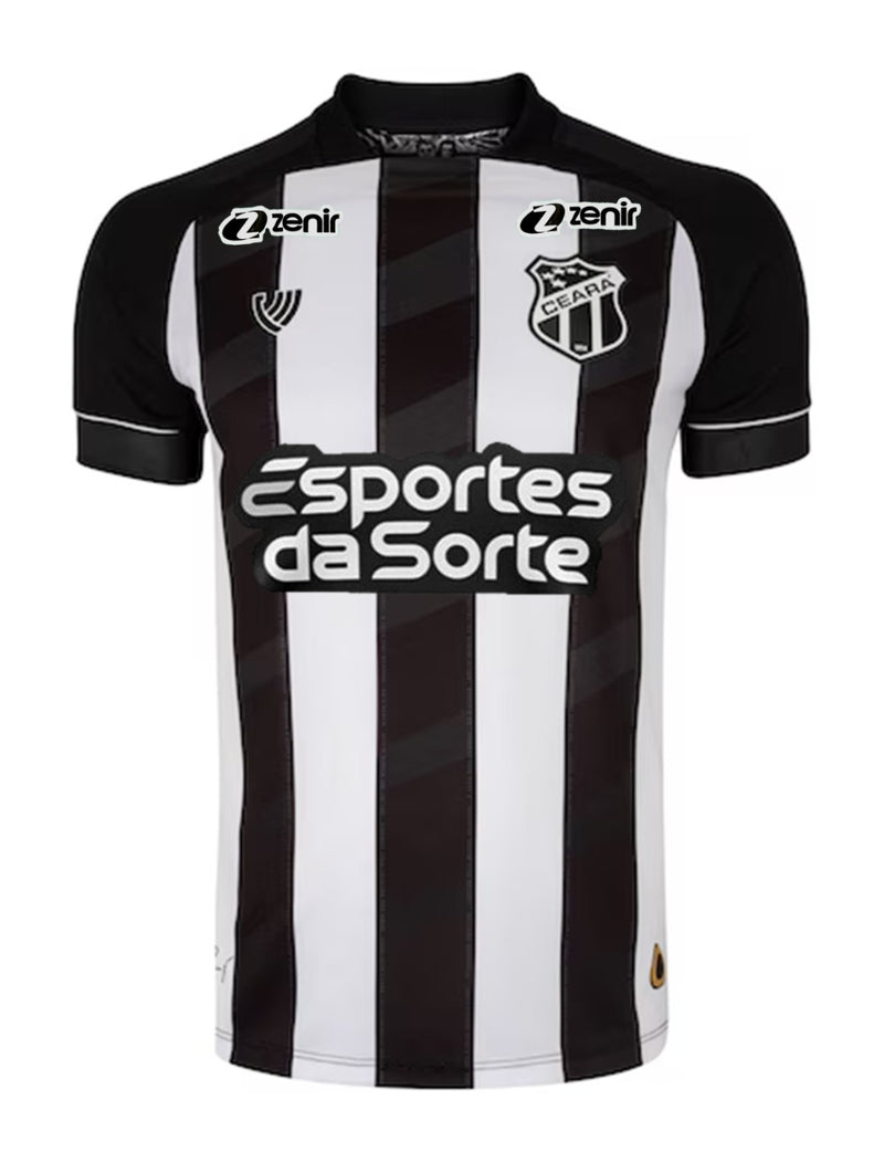 Camisa Ceará 24/25 Home Torcedor Masculino (Sem Patrocínio)  - Preta e Branca