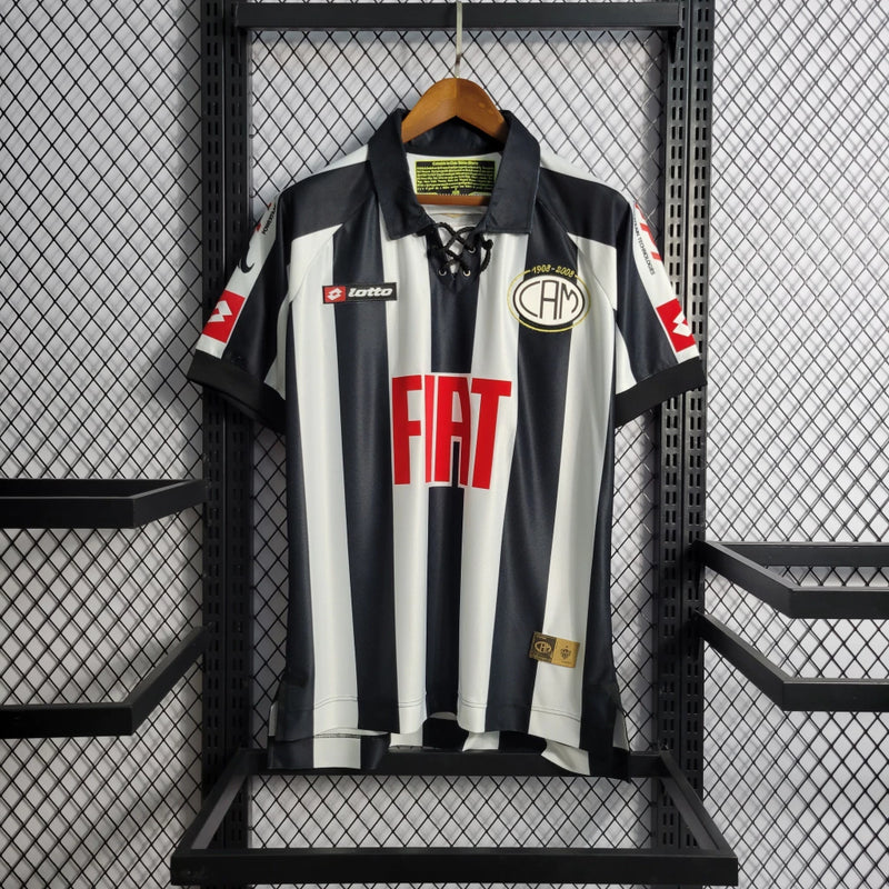 Camisa Atlético Mineiro Retrô 2008 Branco e Preto - Lotto