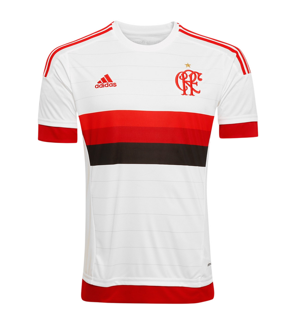 Camisa Flamengo Away 15/16 s/n° Torcedor Adidas Masculina - Branca