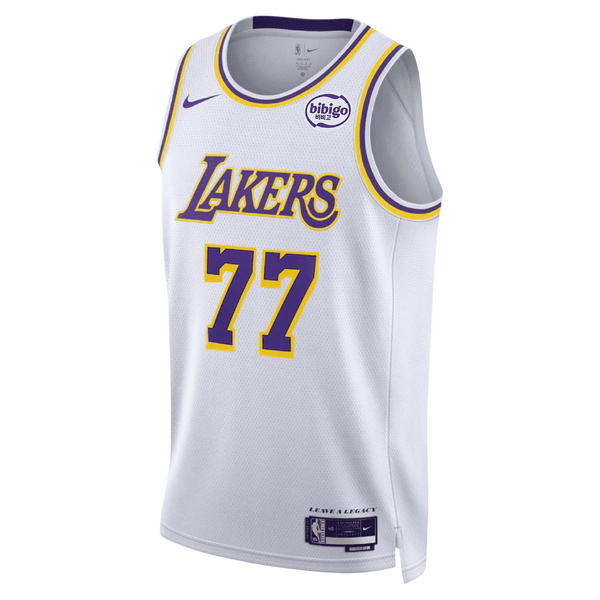 Camisa NBA Los Angeles Lakers Association Edition Swingman Jersey Luka Doncic 77 - Branca