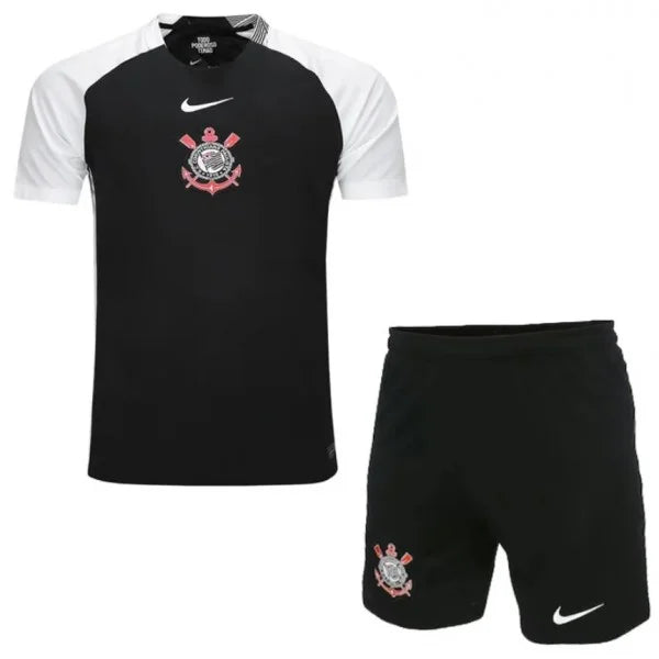 Kit Infantil Corinthians Away 25/26 - Nike - Preto e Branco