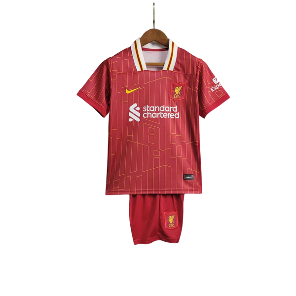 Conjunto Infantil Liverpool 24/25 Home Nike - Vermelho