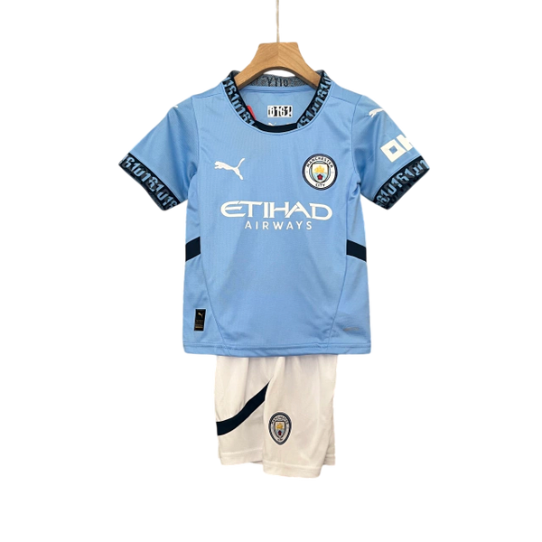 Conjunto Infantil Manchester City 24/25 Home Puma - Azul