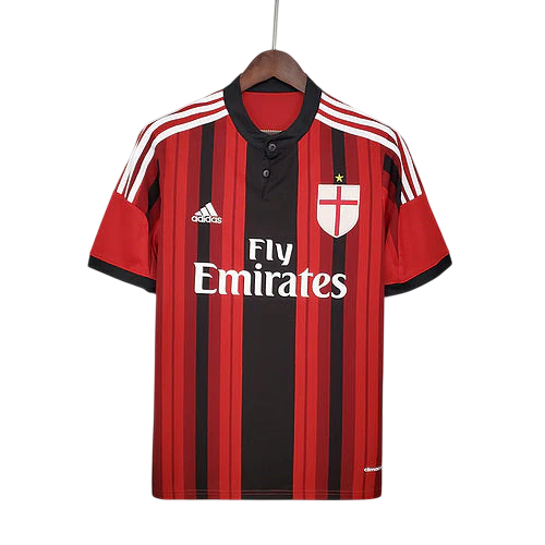 Camisa Milan Retrô 2014/2015 Vermelha e Preta - Adidas