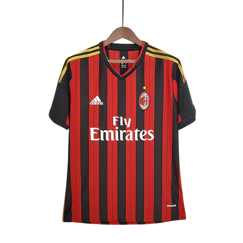 Camisa Milan Retrô 2013/2014 Vermelha e Preta - Adidas