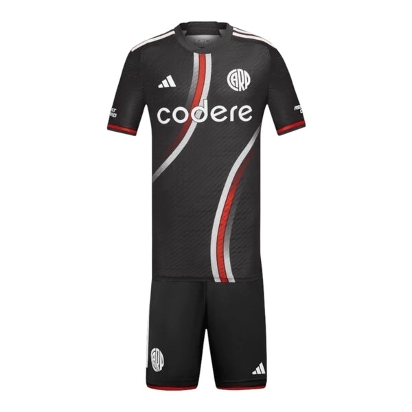 Conjunto Infantil River Plate 24/25 Third Adidas - Preto