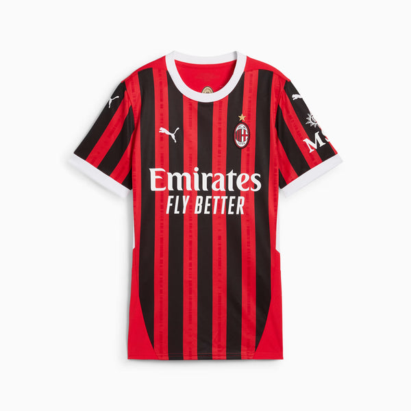 Camisa AC Milan Home 24/25 Puma Torcedor Feminina -  Vermelha e Preta