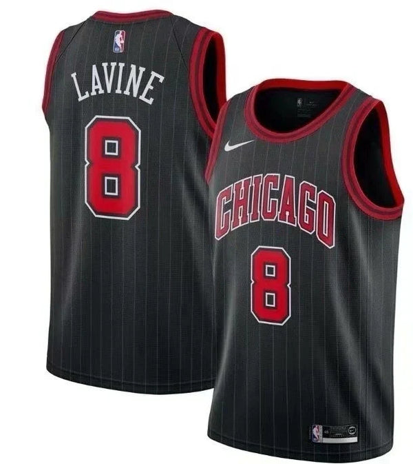 Regata NBA Chicago Bulls Nike Authentic Lavine 8 - Preta