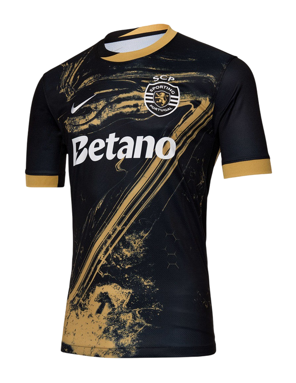 Camisa Sporting Third 24/25 s/n Torcedor Masculino - Preto e Dourado
