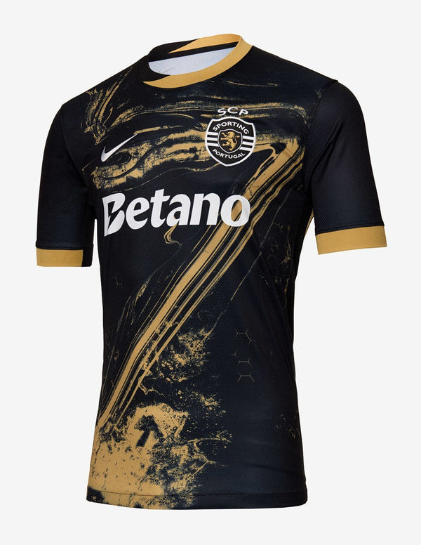 Camisa Sporting Third 24/25 s/n Torcedor Masculino - Preto e Dourado